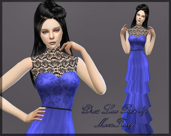 Sims 4 Dress Lace Rose at Everything for your sims