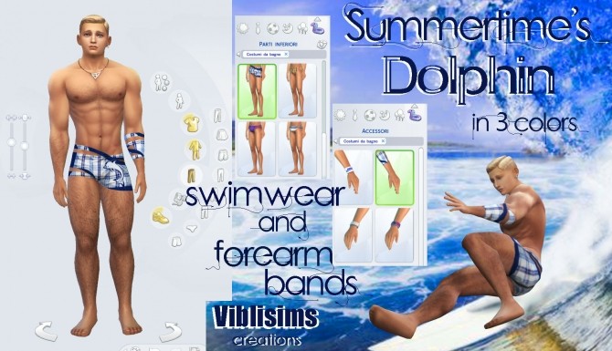 Sims 4 Swimwear and forearm bands by ciaolatino38 at Mod The Sims
