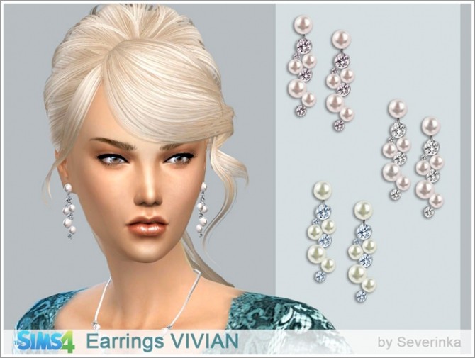 Sims 4 VIVIAN Earrings at Sims by Severinka