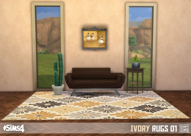 Sims 4 Ivory rugs 01 at Oh My Sims 4