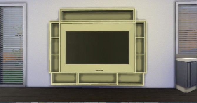Sims 4 Simple Wall Tv by AdonisPluto at Mod The Sims