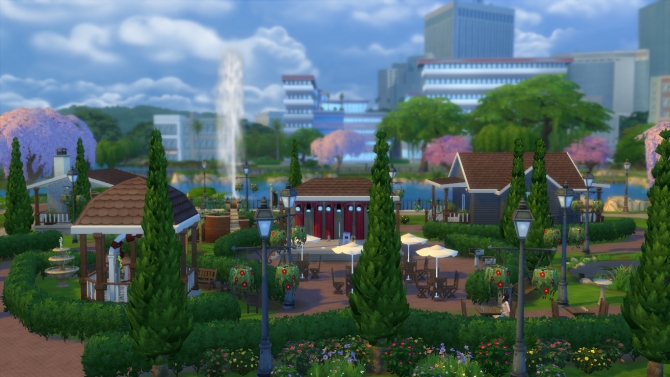 Twin Oracle Park by RayanStar at Mod The Sims » Sims 4 Updates