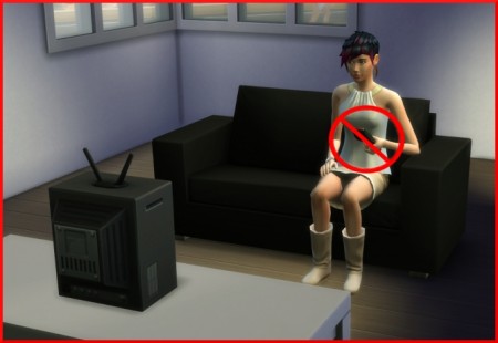 No autonomous watch TV by Tanja1986 at Mod The Sims