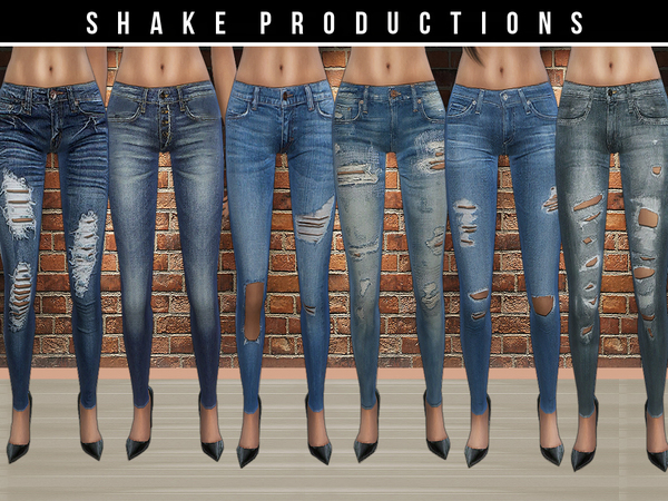 Sims 4 6 skinny jeans 4 colors by ShakeProductions at TSR
