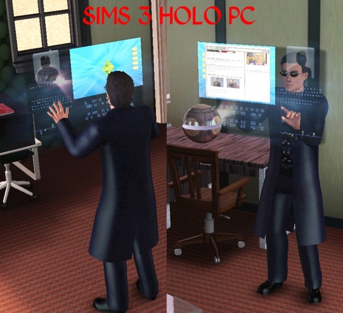 Sims 4 Holographic Computer by Esmeralda at Mod The Sims
