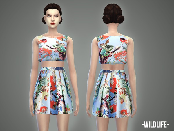 Sims 4 Wildlife outfit by April at TSR