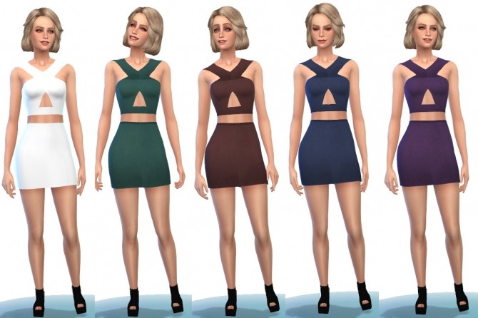 Sims 4 Triangle Cutout Dress at Belle’s Simblr
