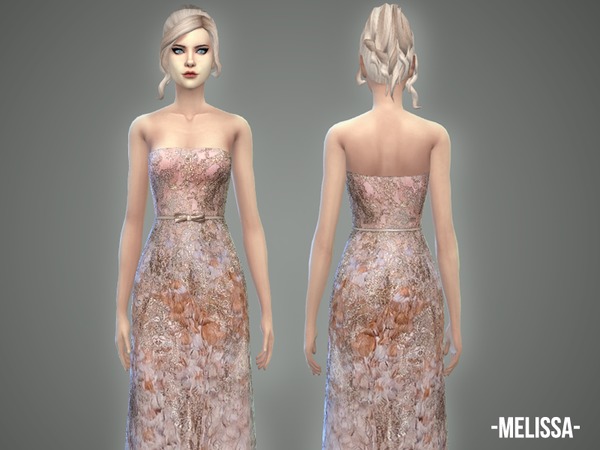 Sims 4 Melissa gown by April at TSR