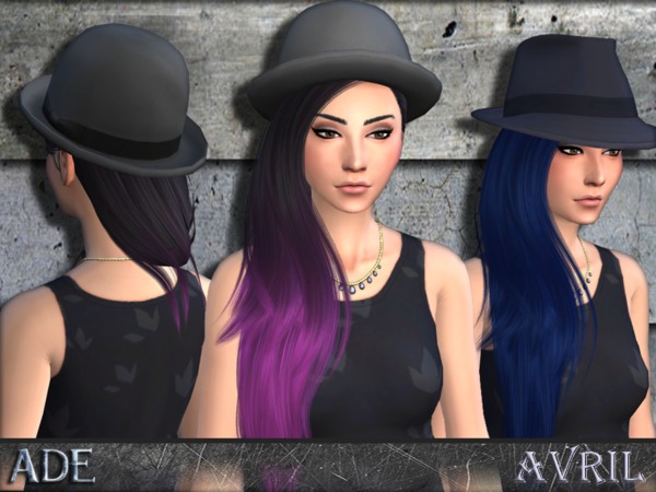 Sims 4 Ade Avril hair by Ade Darma at TSR