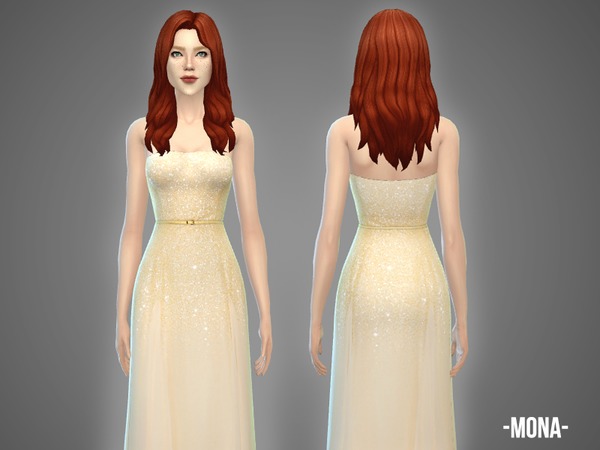 Sims 4 Mona gown by April at TSR