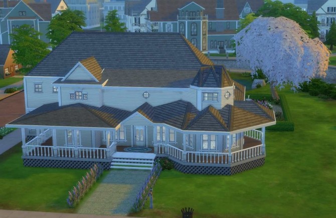 Sims 4 Queen Anne style house by EmpathLunabella at Mod The Sims