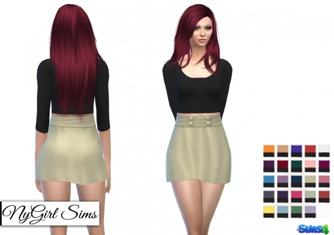 Sims 4 Belted Scoop Neck Dress at NyGirl Sims