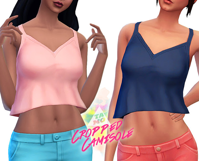 Sims 4 Cropped Camisole for Females at Tamo