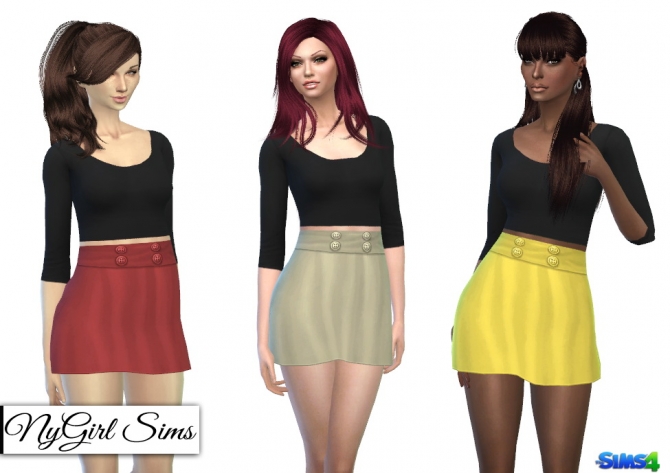 Belted Scoop Neck Dress at NyGirl Sims » Sims 4 Updates
