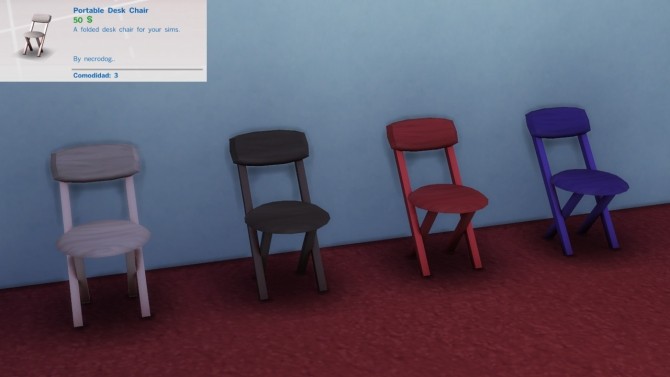 Sims 4 Portable kit Laptop, desk and chair modern by necrodog at Mod The Sims