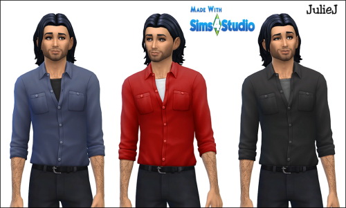 Sims 4 Casual Tucked Shirt with Tee at Julietoon – Julie J