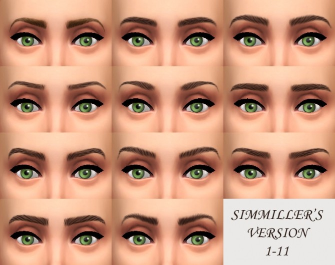 sims 4 eyebrow maxis match