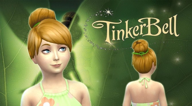Sims 4 Tinkerbell Hair for Girls at My Stuff