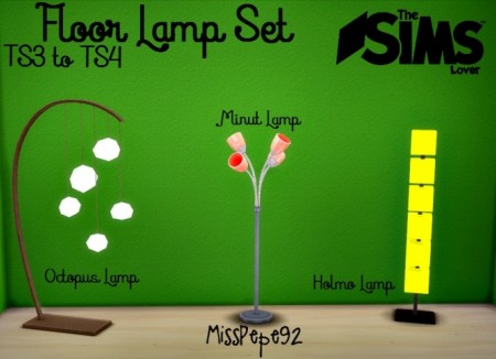 Floor Lamp Set by MissPepe92 at The Sims Lover