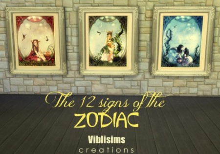 The 12 signs of the Zodiac paintings by ciaolatino38 at Mod The Sims