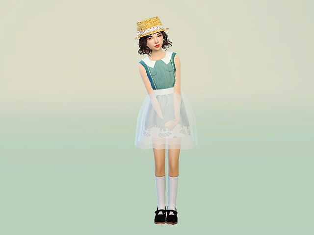 Sims 4 Child chiffon dress at Marigold