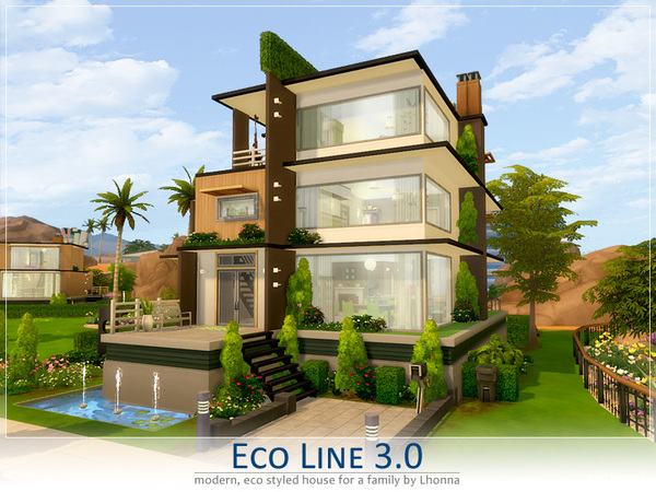 Sims 4 Eco Line 3.0 house by Lhonna at TSR