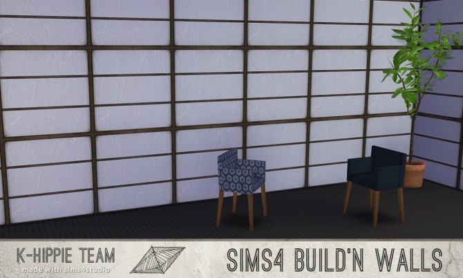 Sims 4 3 Rice Paper Walls Nihon Serie volume 1 at K hippie
