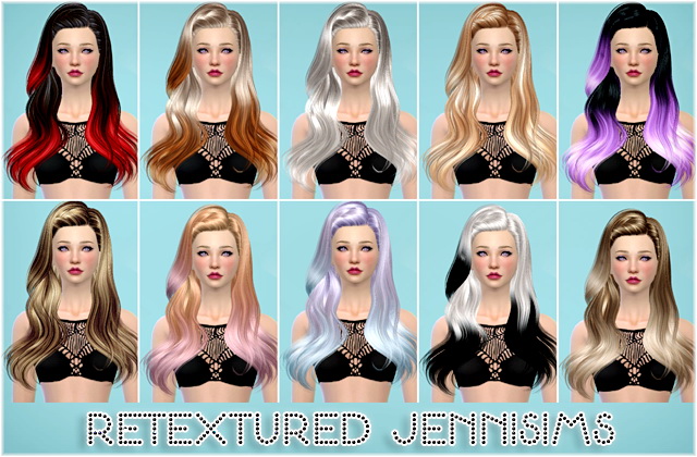 Sims 4 Newsea Endless Song & Butterflysims 144 Hair retextured at Jenni Sims