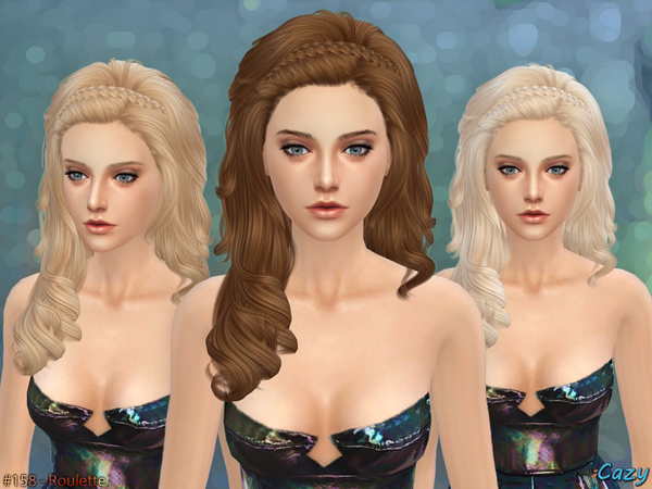 Sims 4 Roulette Hair Female by Cazy at TSR