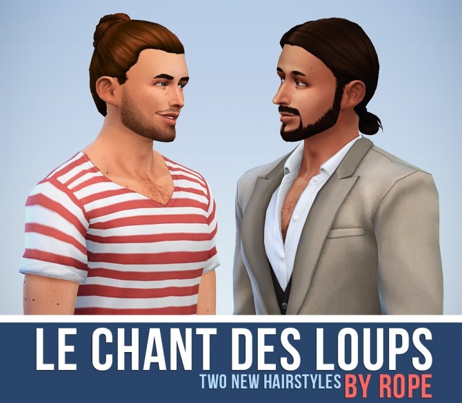 Sims 4 Le Chant des Loups 2 hairs by Rope at Simsontherope