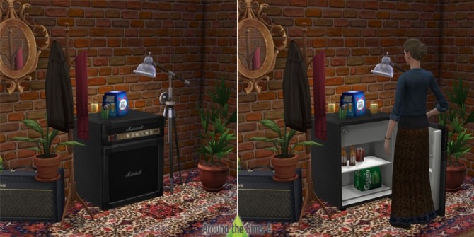 Sims 4 Guitar Players Thirst mini fridge at Around the Sims 4
