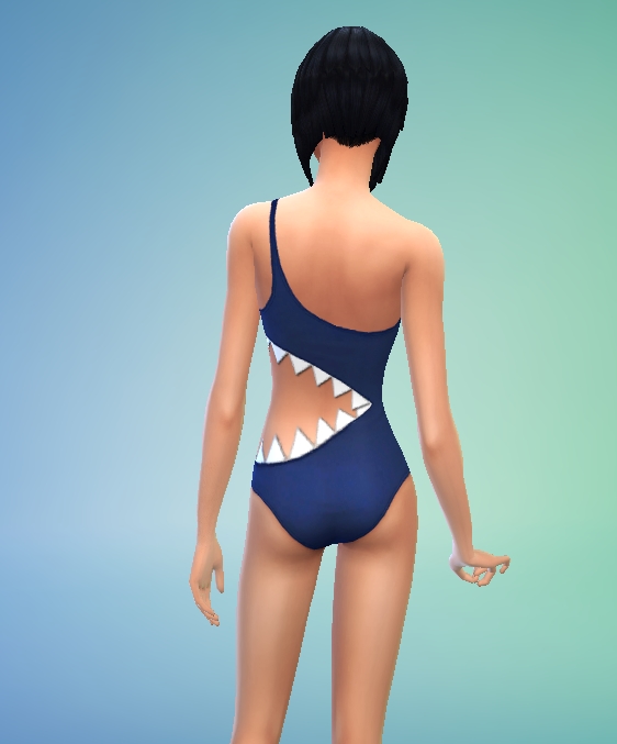 Shark bite swimsuit by gsmiesko at Mod The Sims. 