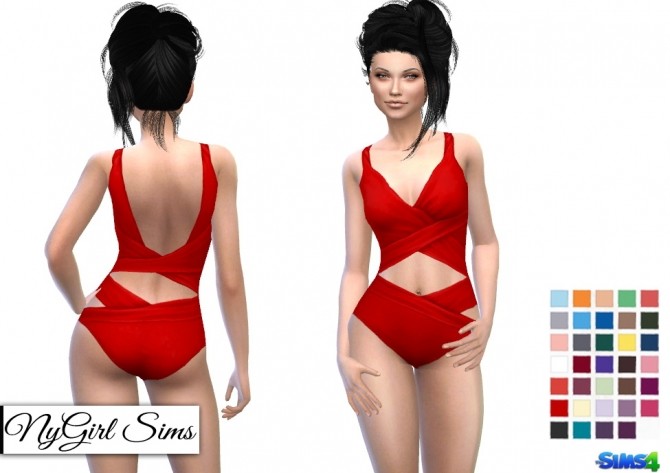 Sims 4 Twist Cutout Swimsuit at NyGirl Sims