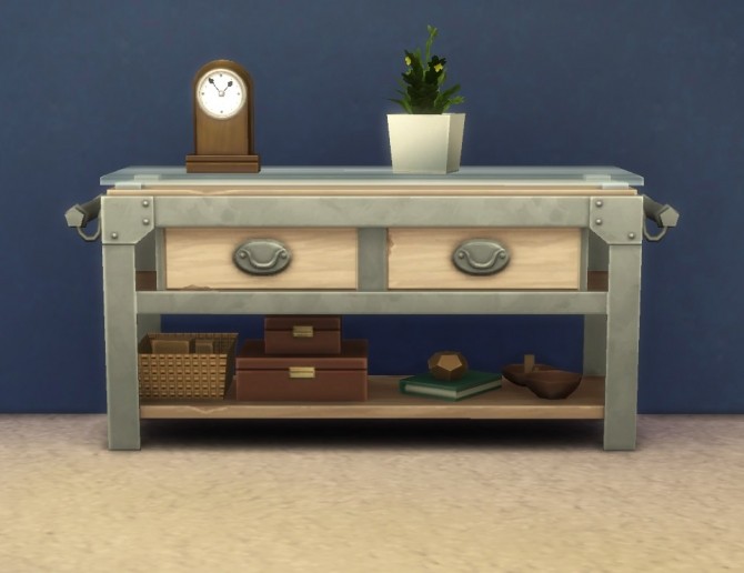 Sims 4 Riveting Console Dresser by plasticbox at Mod The Sims