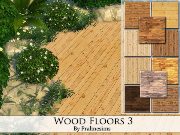 Sims 4 Wood Floors 3 by Pralinesims at TSR