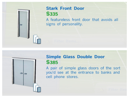 Sims 4 Fix for Simple Glass Double Door and Stark Front Door by Menaceman44 at Mod The Sims