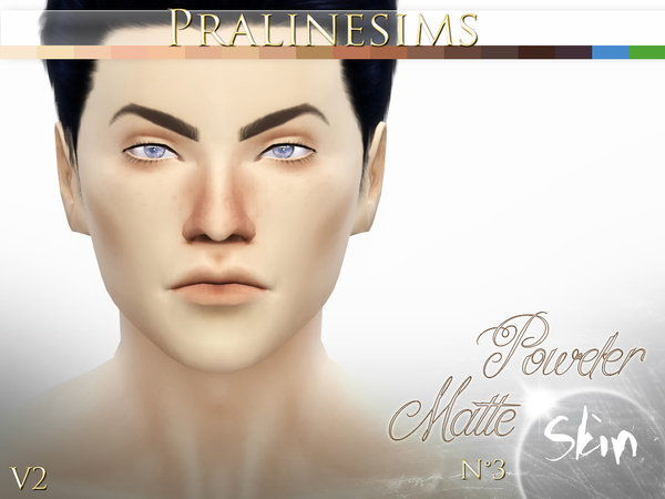 Powder Matte Skin (4 Versions) by Pralinesims at TSR » Sims 4 Updates