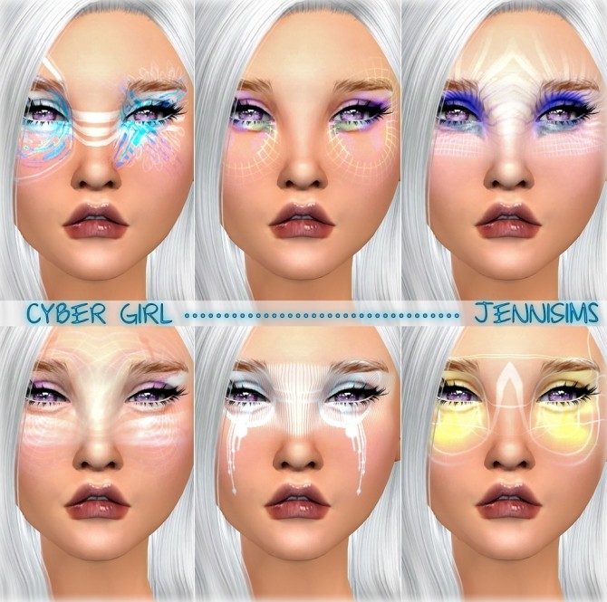 Sims 4 Cyber Girl EyeShadow at Jenni Sims