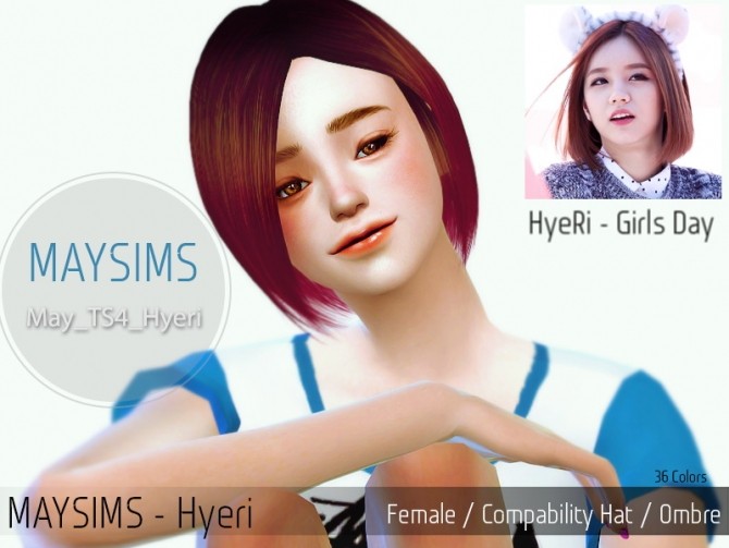 Sims 4 Hyeri hair at May Sims