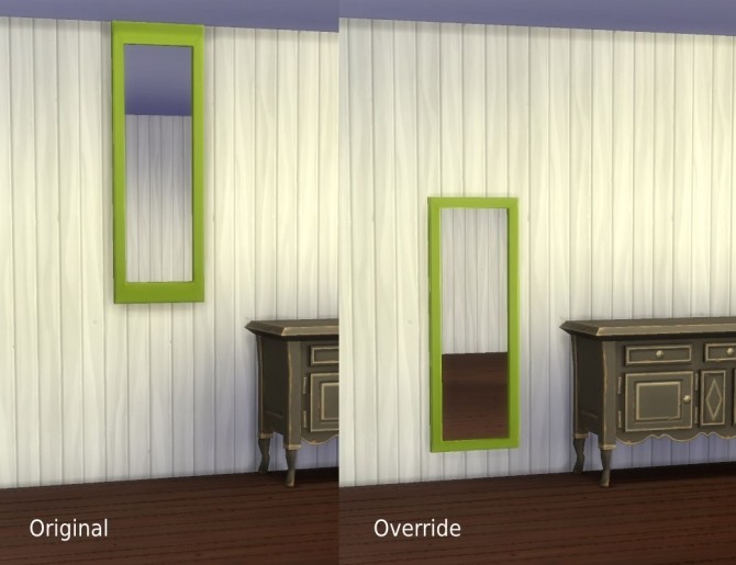 Sims 4 Sincerity mirror Mesh Override by plasticbox at Mod The Sims