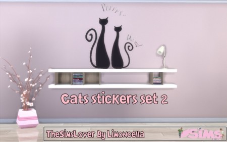 Cat stickers set 2 by Limoncella at The Sims Lover