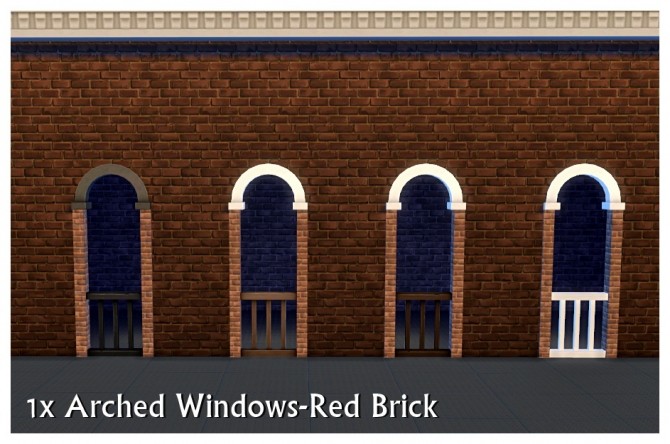 Sims 4 Brick Arched Doorways and Windows at SimDoughnut
