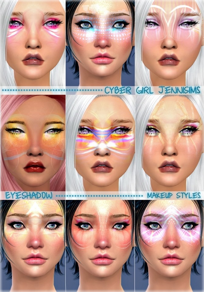 Sims 4 Cyber Girl EyeShadow at Jenni Sims