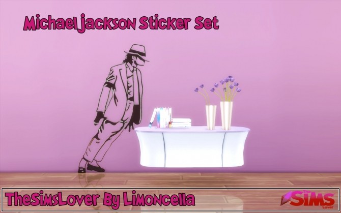 Sims 4 Michael Jackson Sticker Set by Limoncella at TSR