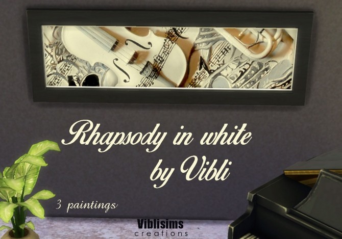 Sims 4 Rhapsody in white paintings by ciaolatino38 at Mod The Sims