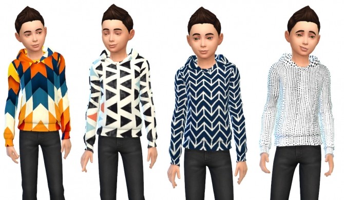 Sims 4 8 hoodies for kids at Belle’s Simblr