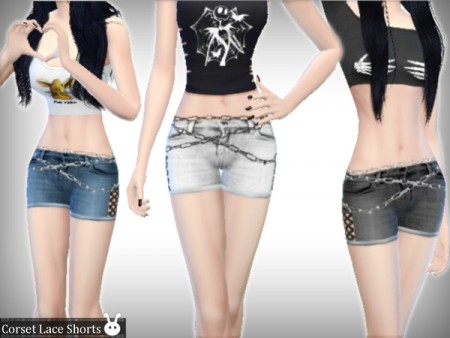 Corset Lace Shorts by XxNikkibooxX at TSR