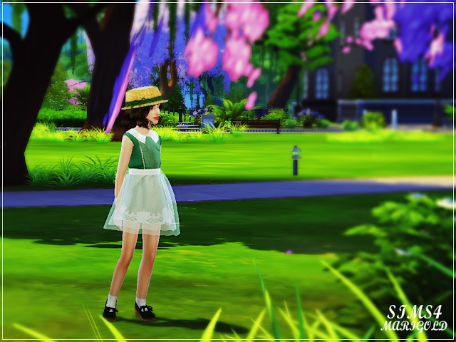 Sims 4 Child chiffon dress at Marigold