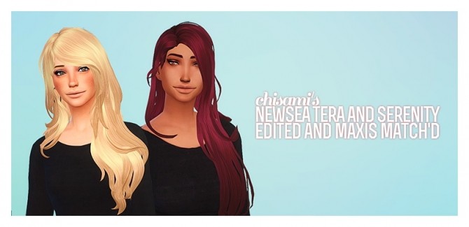 Sims 4 Newseas Tera & Serenity hair retextures at Chisami