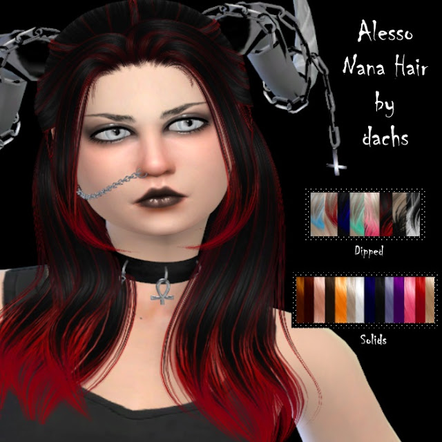 Sims 4 Alesso’s Nana Hair Retexture at Dachs Sims